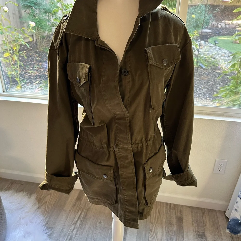 Banana Republic Army Green/khaki casual jacket. Ladies Medium.Like - Picture 1 of 7